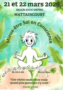 Prisca pour Plumes d'Anges revient à Mattaincourt pour le salon Educ'Ortho- Mieux-être Soi en Conscience. Elle animera, le samedi à 10h30, puis le dimanche à 16h30, une conférence "la communication animale, la valeur ajoutée à votre binôme humain-animal"